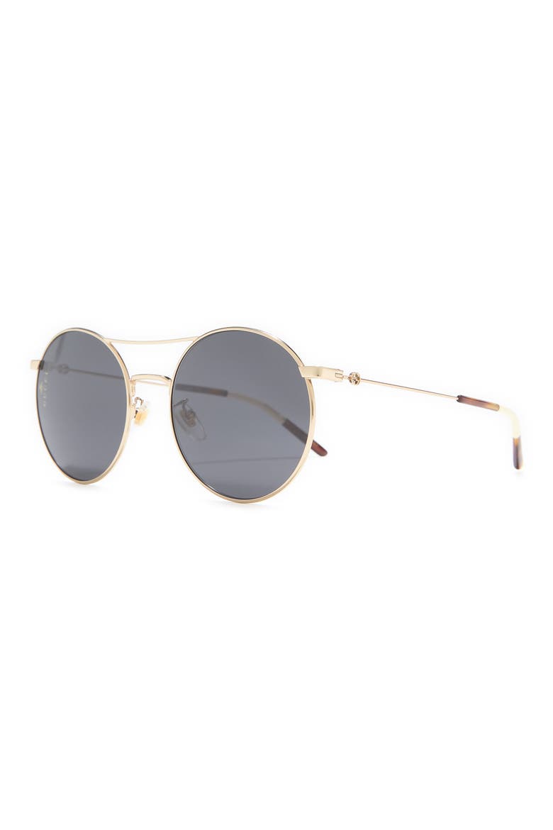 56mm Round Sunglasses, Alternate, color, GOLD