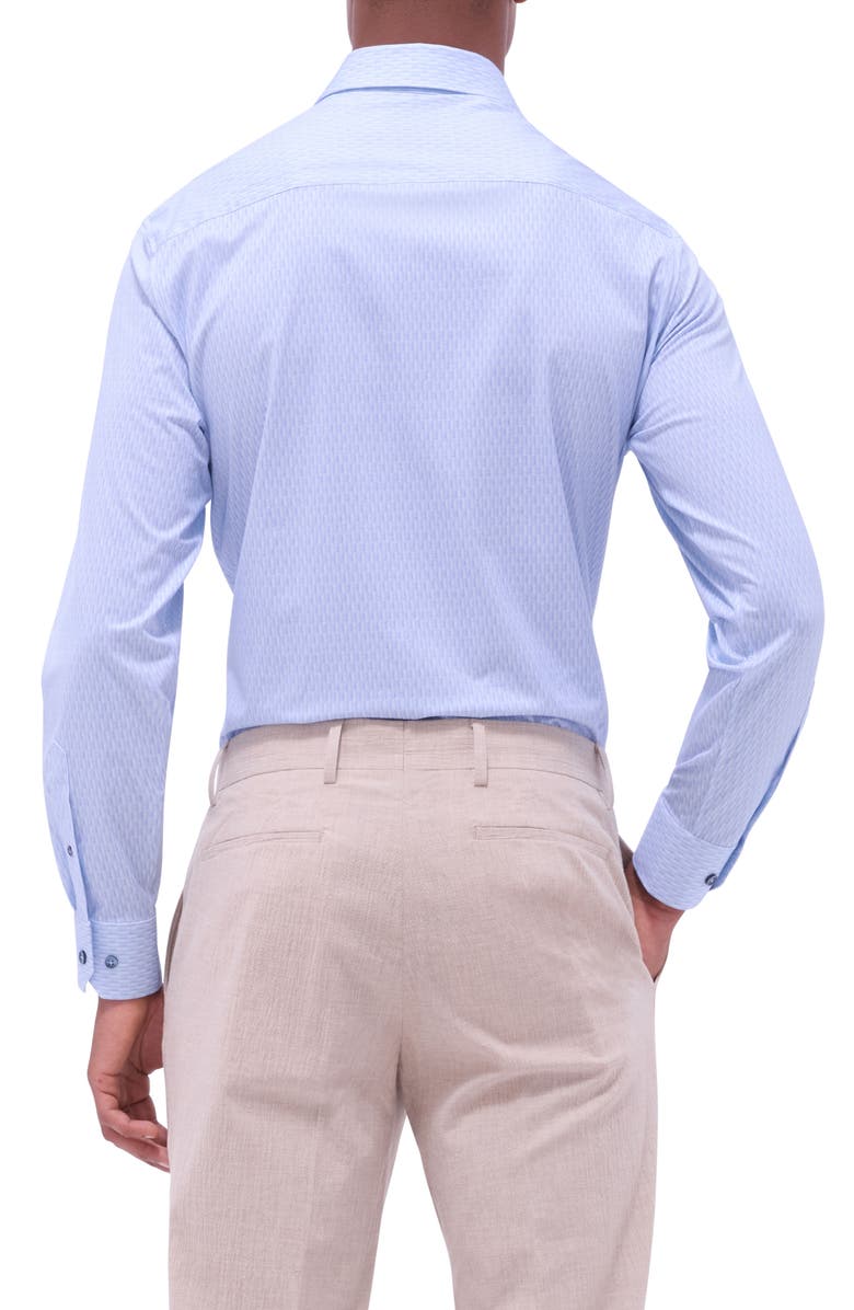 Bugatchi James OoohCotton<sup>®</sup> Geo Print Button-Up Shirt, Alternate, color, Air Blue