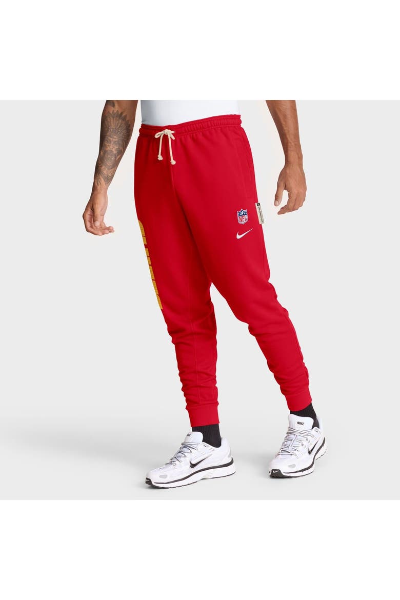 Men's Nike Red Kansas City Chiefs Sideline Standard Issue Ground Game Dri-FIT Taper Pants, Alternate, color, Red