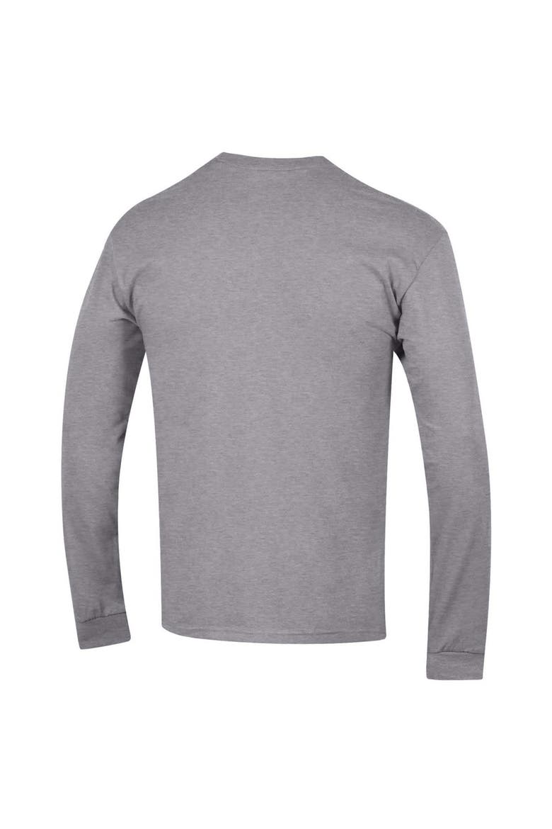 Men's Champion  Heather Gray Washington Huskies Arch Over Logo Long Sleeve T-Shirt, Alternate, color, Heather Gray