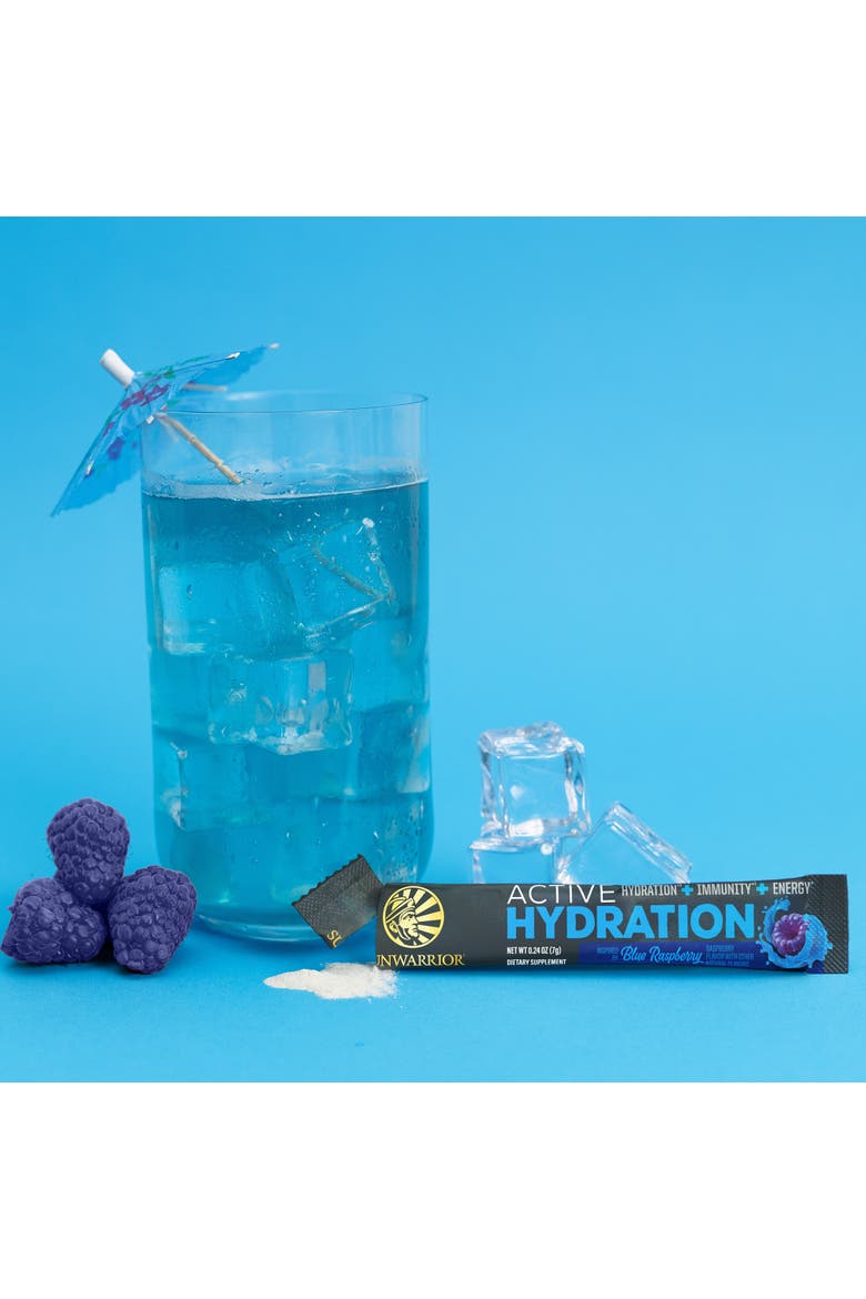Active Hydration Electrolyte Powder Sticks, 126g, 18ct, Alternate, color, Blue Raspberry