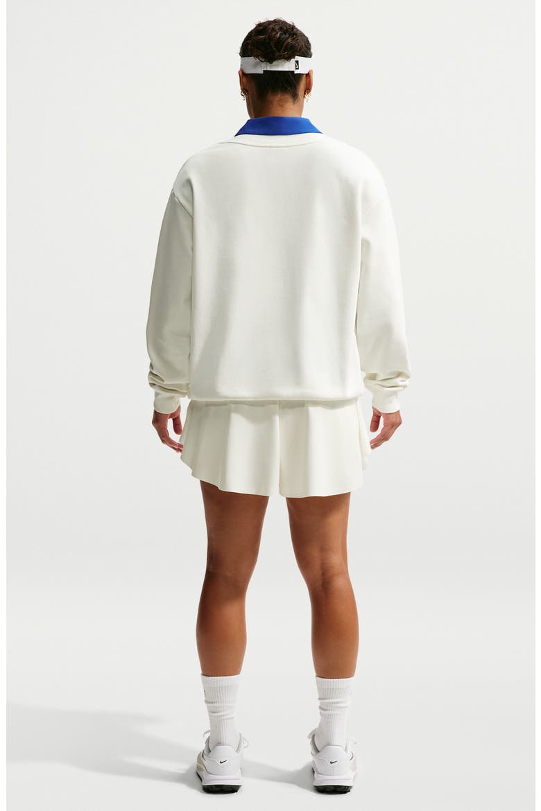 Fairway V-Neck Long Sleeve Top, Alternate, color, SAIL/ WHITE