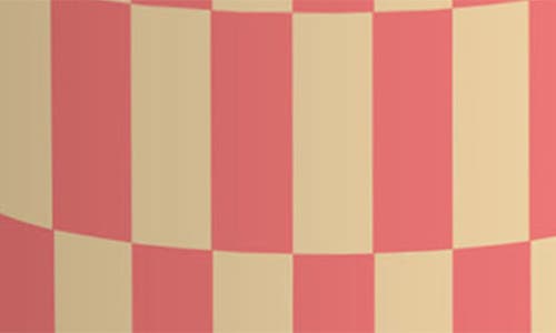 Deny Designs Retro Co. Check Pattern Stainless Steel Wine Chiller In Orange