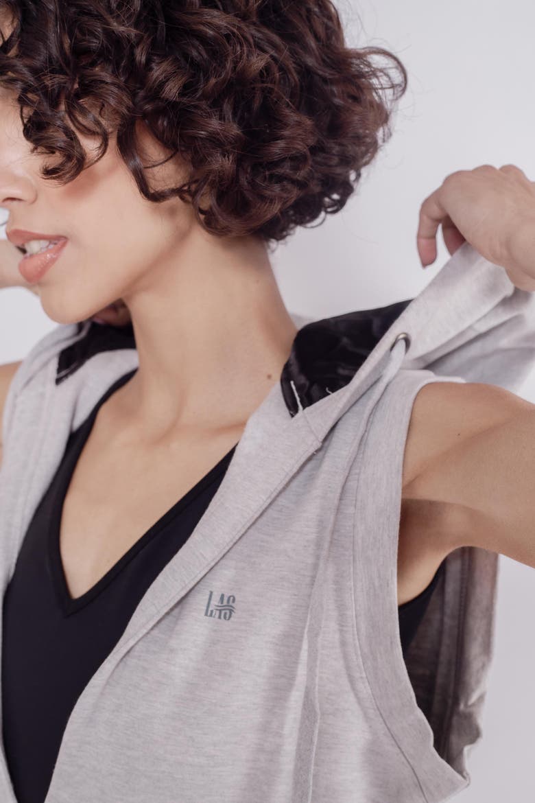 The Deepsea Sleeveless Hoodie, Alternate, color, Grey
