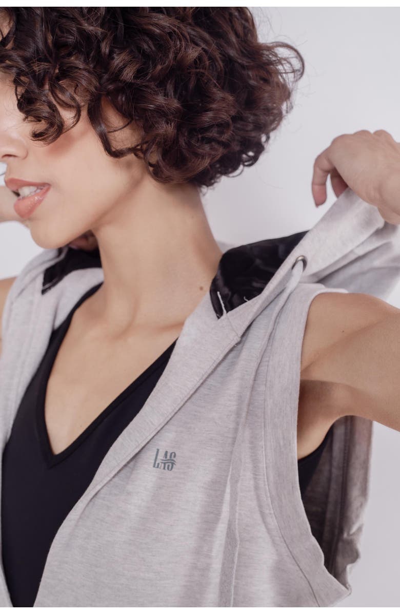 LAS Loungewear The Deepsea Sleeveless Hoodie, Alternate, color, Grey