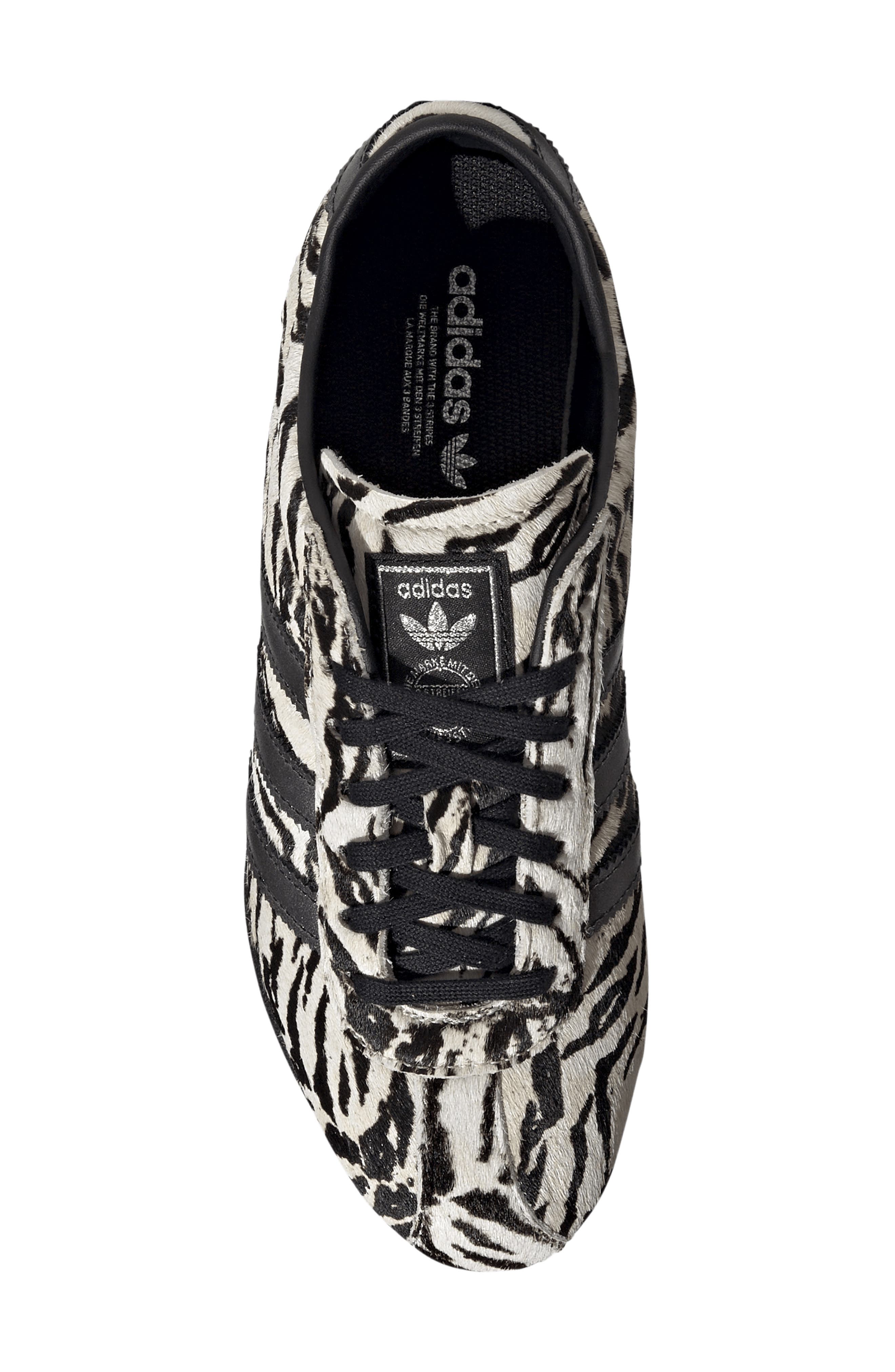 adidas Tokyo Low Top Sneaker, Alternate, color, Off White/ Black Faux Hair