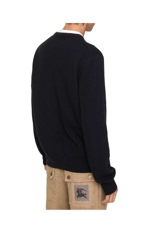 Burberry Wool Sweater In Black