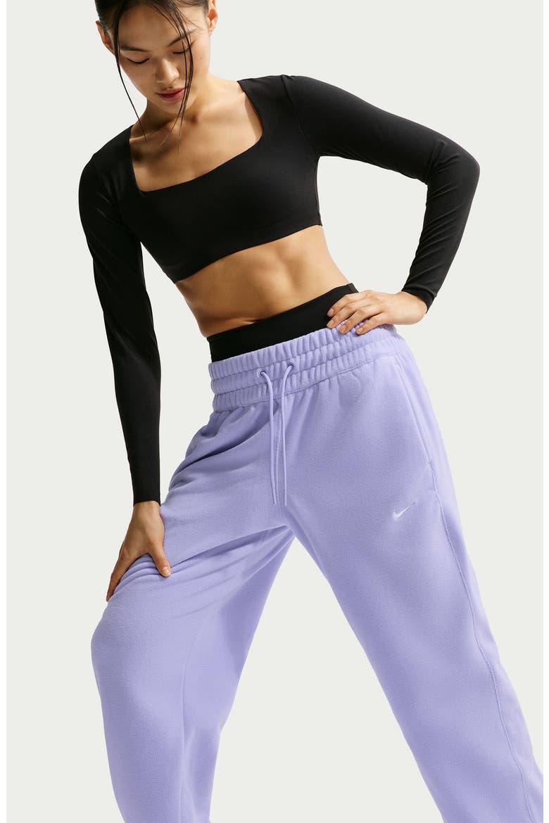 Therma-FIT One Polar Fleece Joggers, Alternate, color, PURPLE PULSE/ WHITE