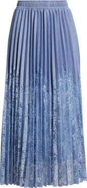 NIKKI LUND Sigrid Mixed Media Pleated Skirt