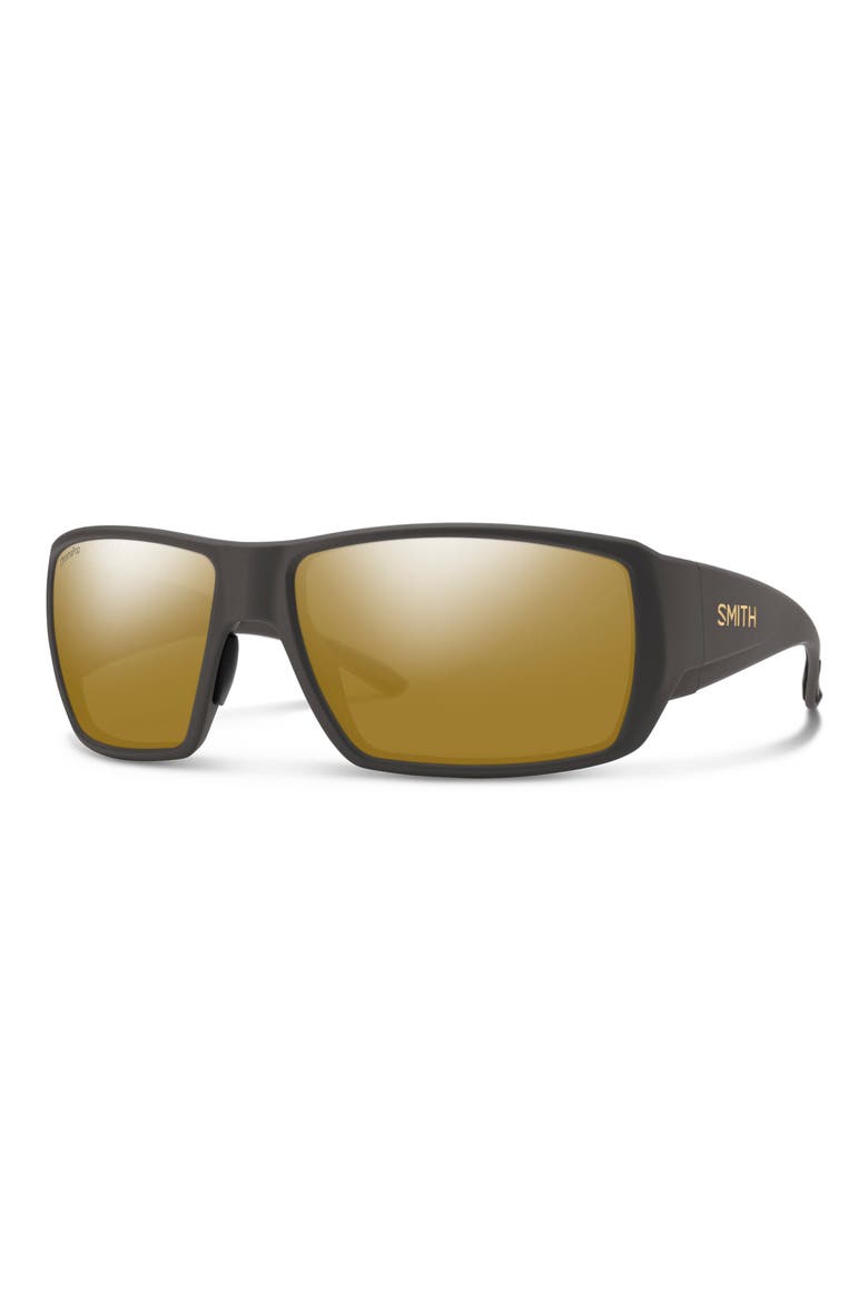 Guides Choice 63mm ChromaPop™ Polarized Oversize Square Sunglasses, Alternate, color, MATTE GRAVY / CHROMAPOP POLARIZED BRONZE MIRROR