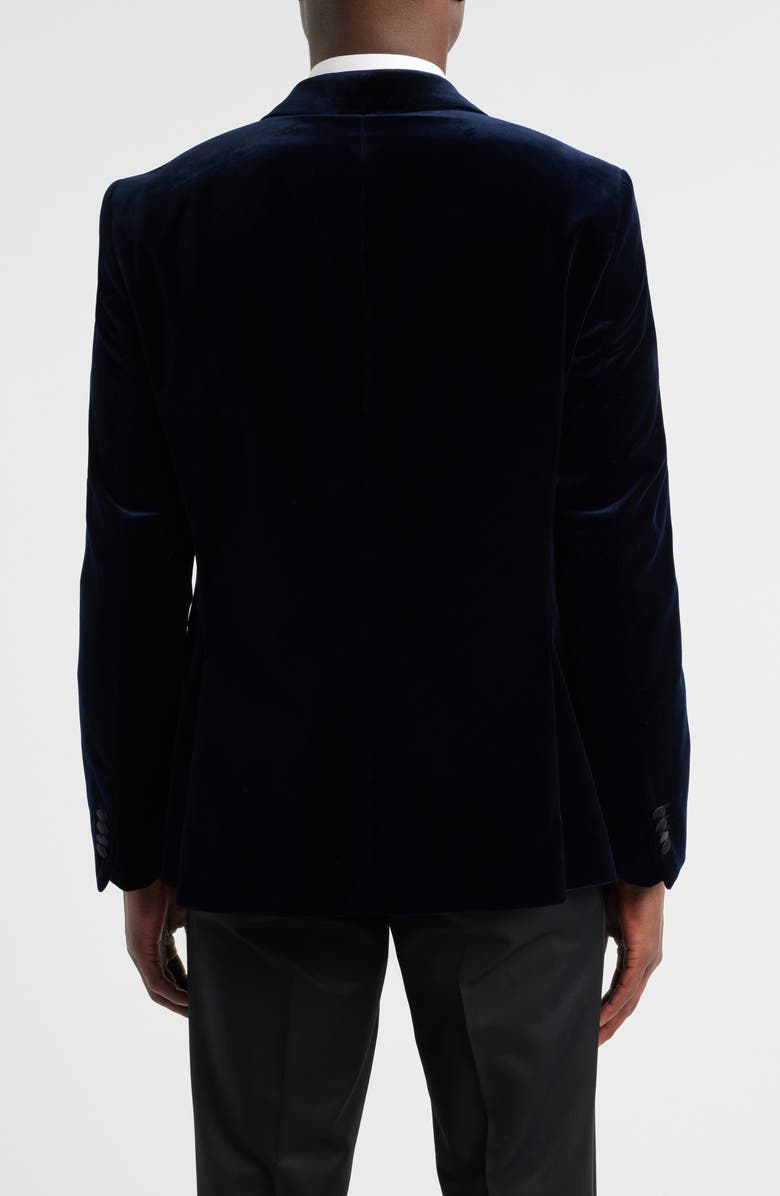 BOSS Hutson Cotton Velvet Dinner Jacket, Alternate, color, Dark Blue
