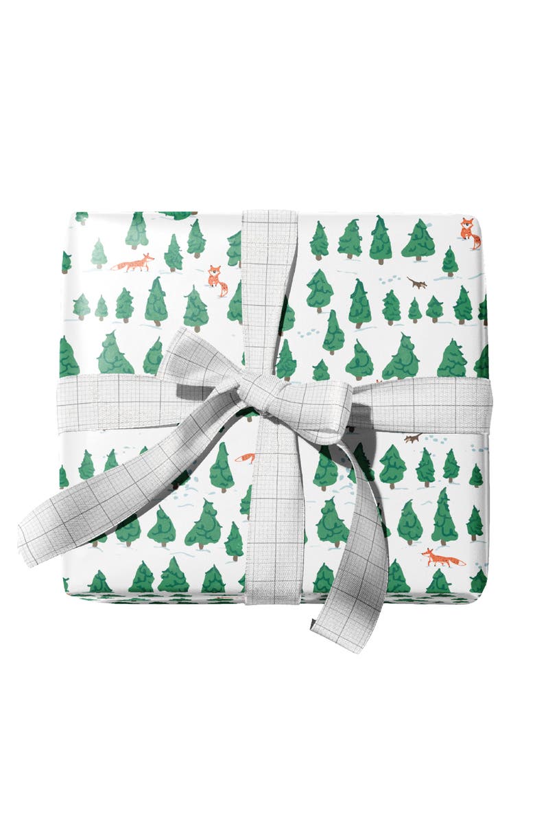 Ramus & Co Two-Sided "Pine Forest" Heavyweight Christmas/Holiday Gift Wrap, Alternate, color,