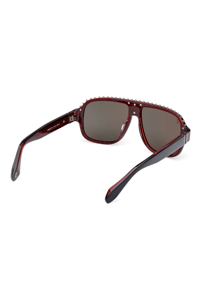 Roller 57mm Navigator Sunglasses, Alternate, color, BLACK RED / GUNMETAL / ZEISS