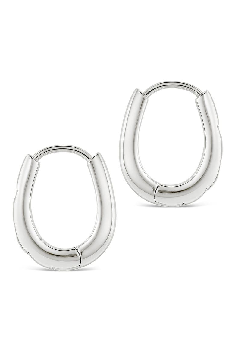 Classic Mini Cubic Zirconia Hoop Earrings, Alternate, color, SILVER