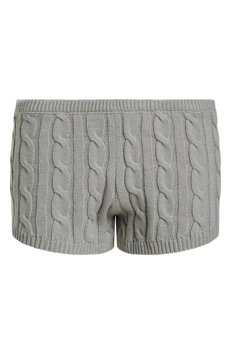LIONESS Reborn Cable Knit Shorts, Alternate, color, Cloud