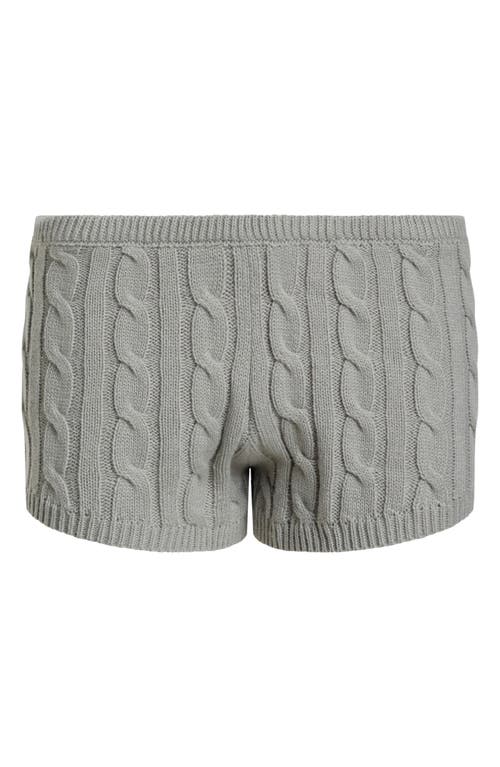 Shop Lioness Reborn Cable Knit Shorts In Cloud