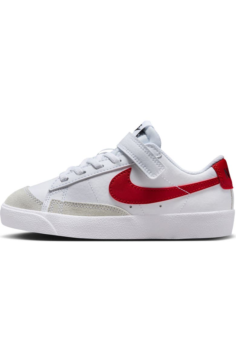 Nike Kids' Blazer Low '77 Low Top Sneaker, Alternate, color, White/ Gym Red/ Black