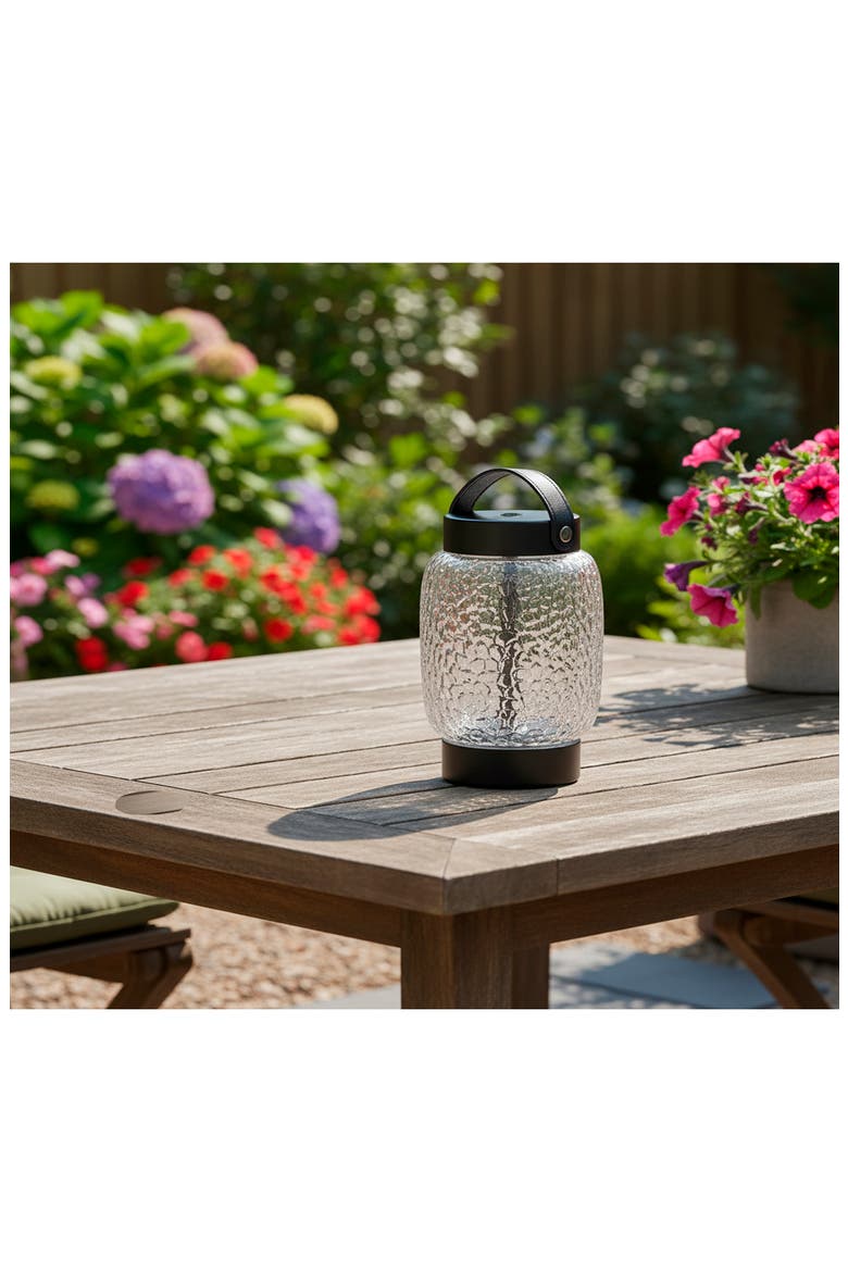 Cassius Cordless LED Table Lantern, Alternate, color, BLACK