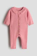 H&M Textured-knit Cotton Romper Suit