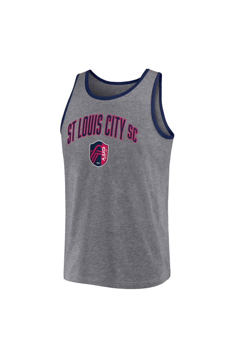 FANATICS Men's Fanatics Branded Heather Gray St. Louis City SC Primary Tank Top, Alternate, color,