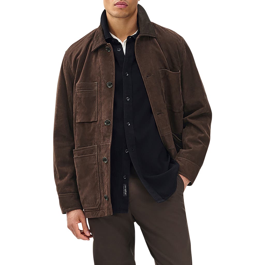Rag & Bone Graham Suede Chore Jacket In Brown