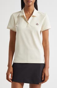 Moncler Logo Patch Cotton Piqué Polo