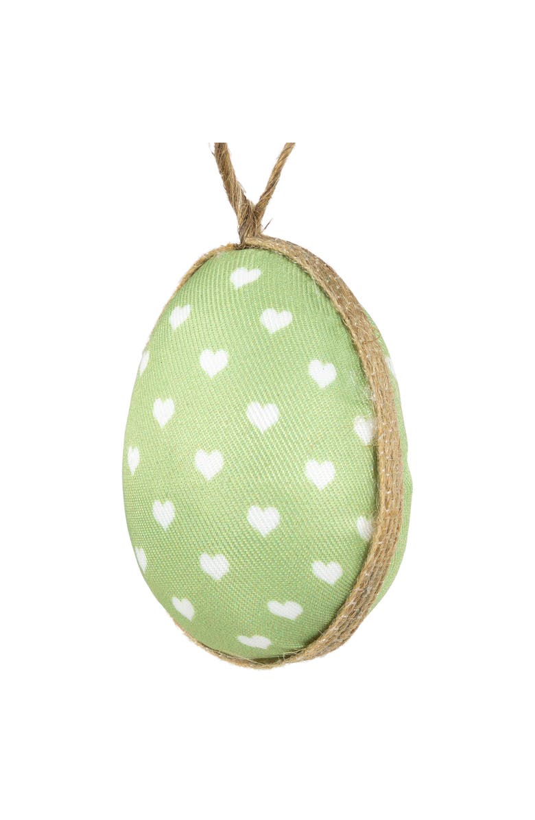 Northlight Fabric Pastel Easter Egg Ornament Decorations - 5.75" - Set of 6, Alternate, color, Green