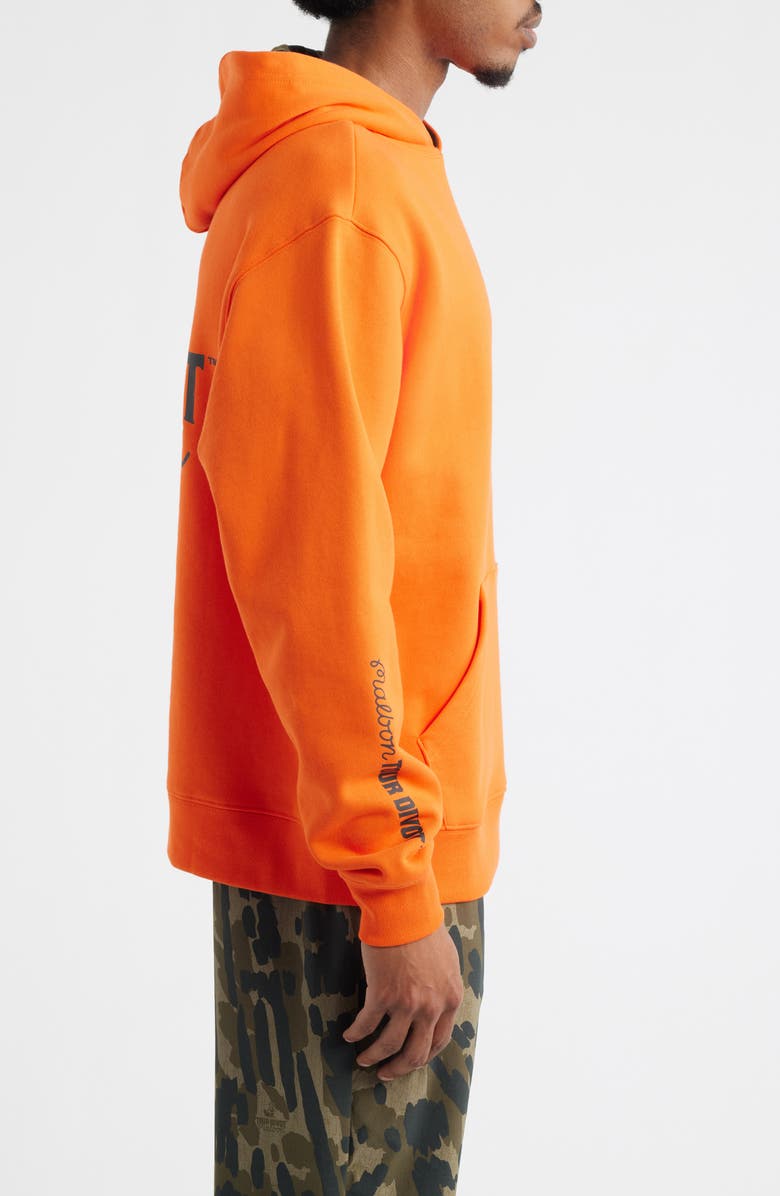 Malbon Golf Fesque Tour Divot Camo Hoodie, Alternate, color, Flame / Bark Camo