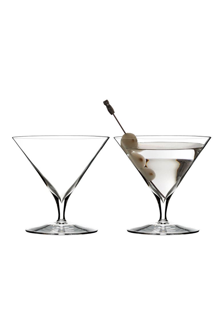 'Elegance' Fine Crystal Martini Glasses, Alternate, color, CLEAR