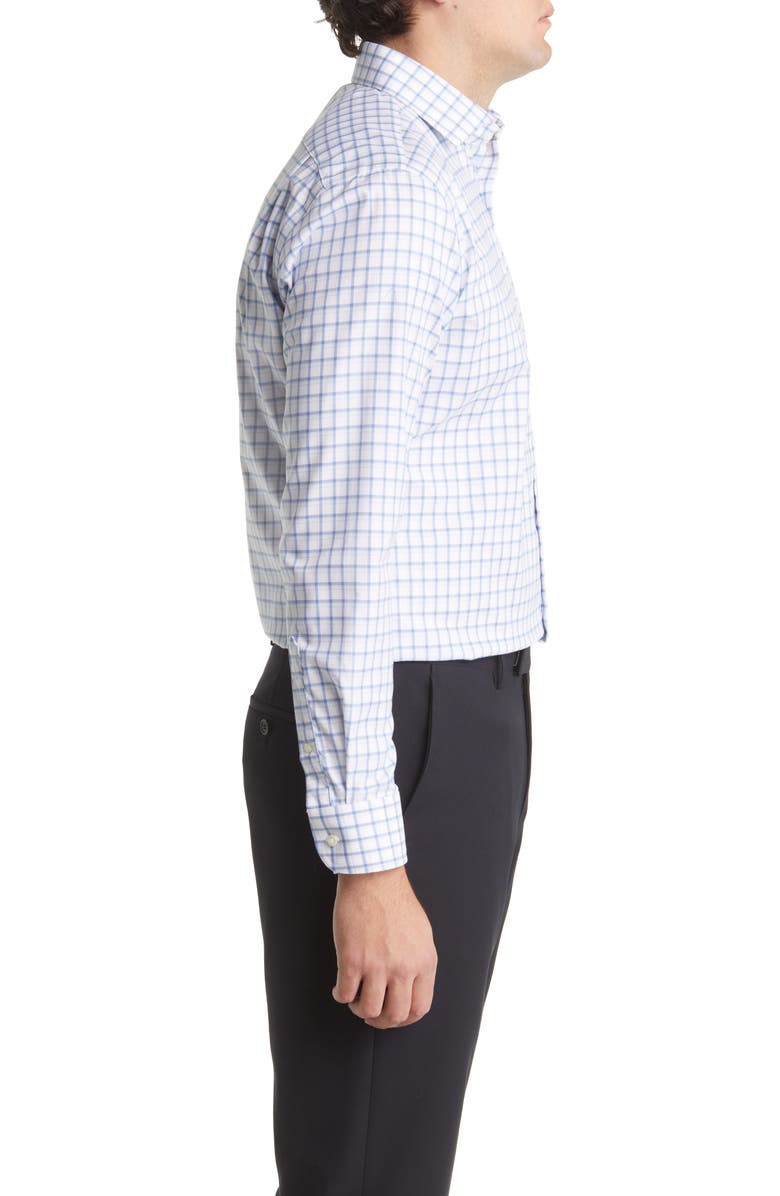 Nordstrom Trim Fit Non-Iron Windowpane Dress Shirt, Alternate, color, 