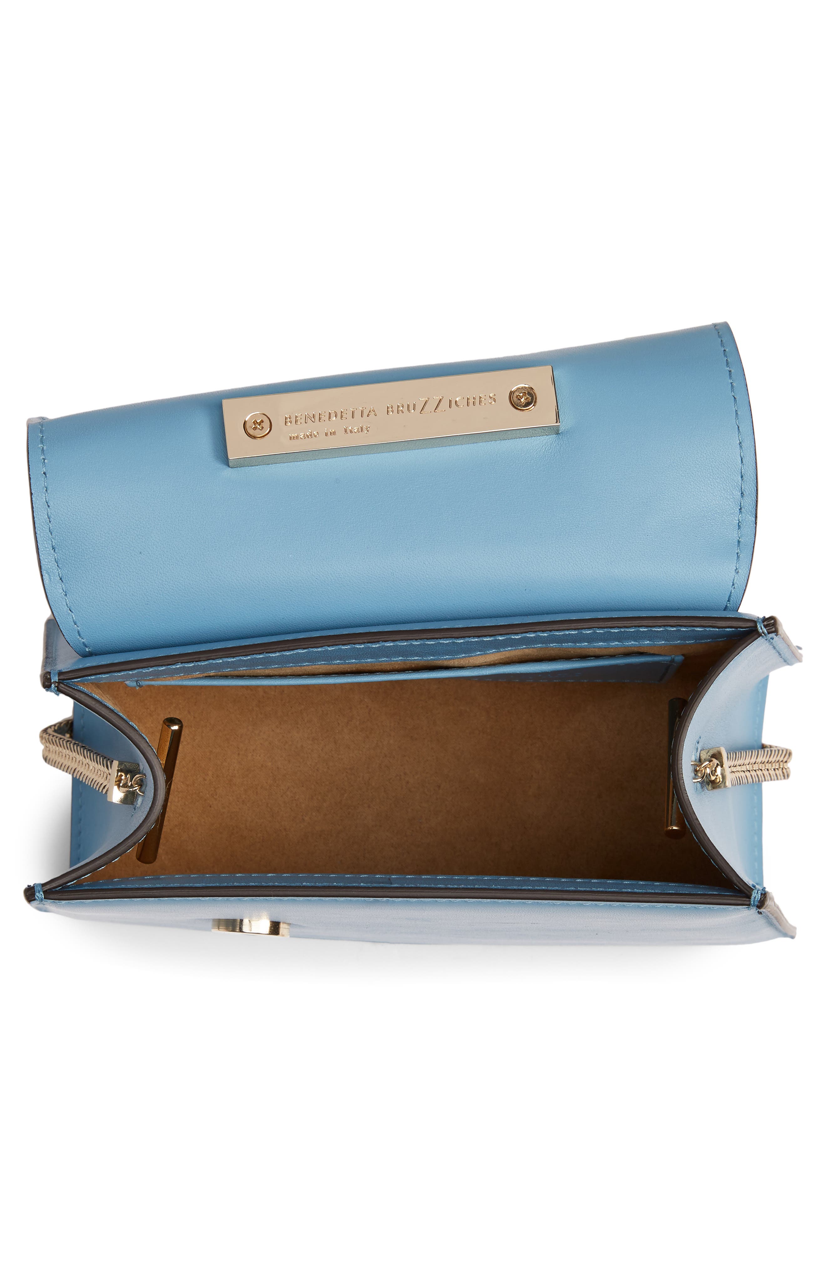 Benedetta Bruzziches Small Brigitta Santorini Calfskin Leather Top Handle Satchel, Alternate, color, 