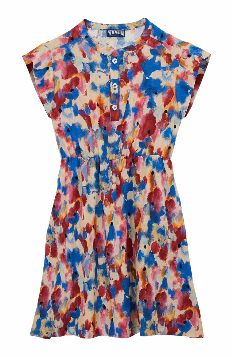 Vilebrequin Kids' Flowers In The Sky Viscose Dress, Main, color, Palace