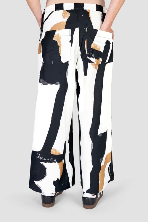 ALEMBIKA ALEMBIKA ZEBRA PRINTED CROPPED WIDE LEG PANTS 