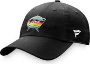 FANATICS Men's Fanatics Branded Black Columbus Blue Jackets Team Logo Pride Adjustable Hat
