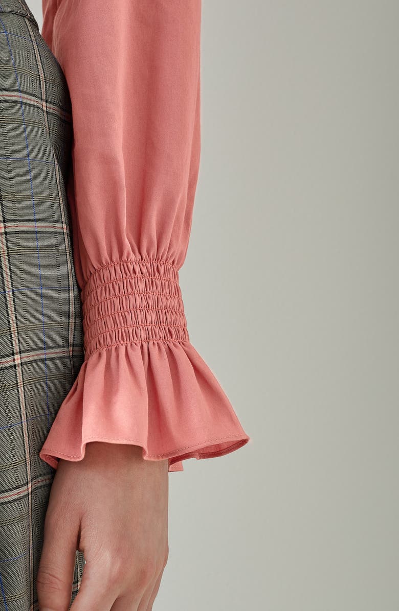 LK Bennett <p>Etten Cotton Button-Up Shirt</p>, Alternate, color, Pin-Dusty Rose