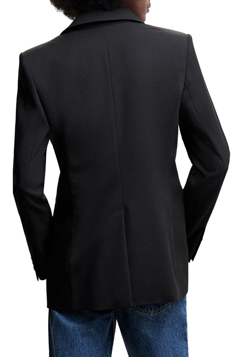 One-Button Blazer, Alternate, color, BLACK