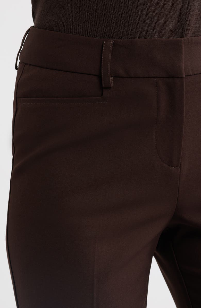 Tahari ASL Bird Eye Straight Leg Pants, Alternate, color, Espresso
