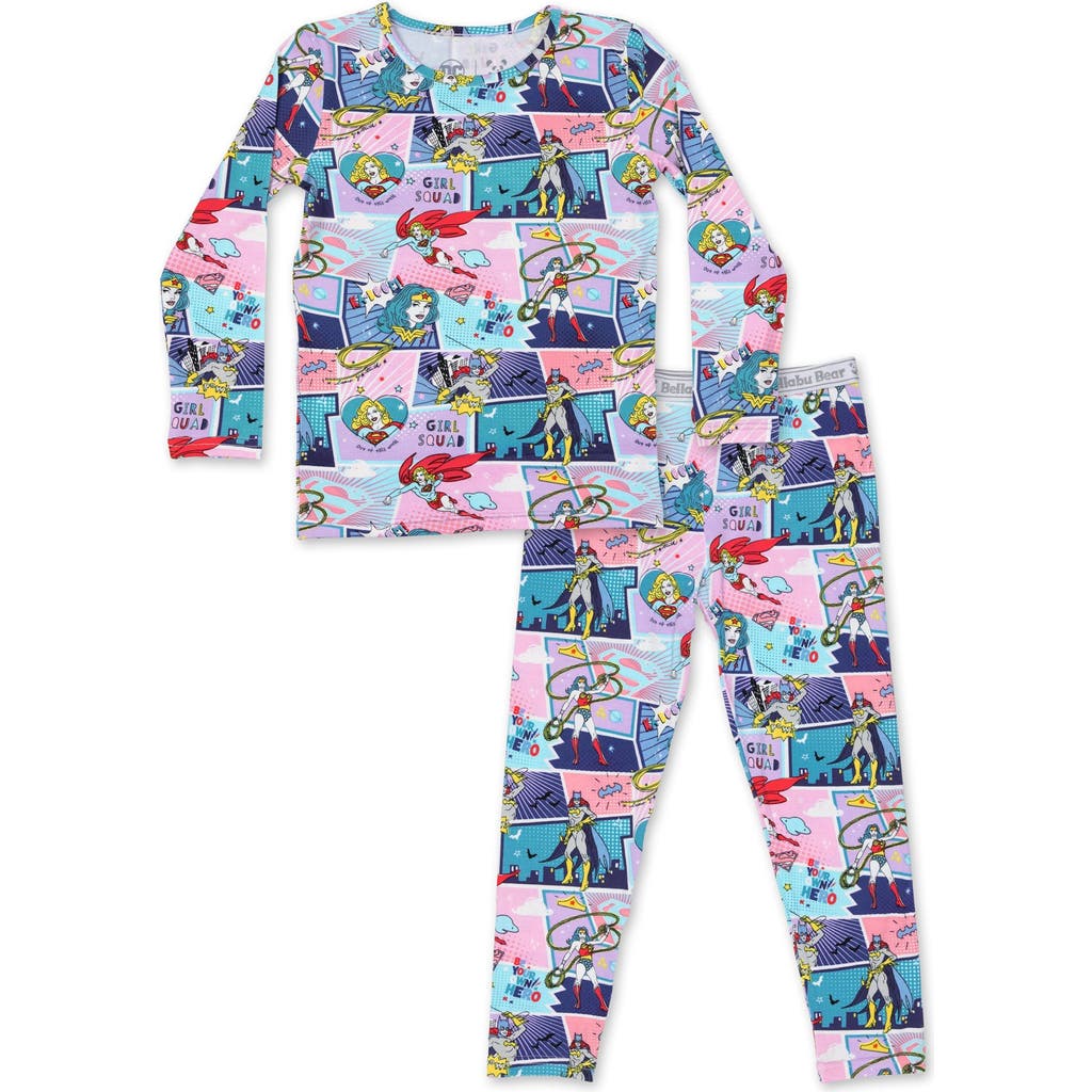 Bellabu Bear Kids' Justice Heroines Set Of 2 Piece Pajamas In Justice Heroines