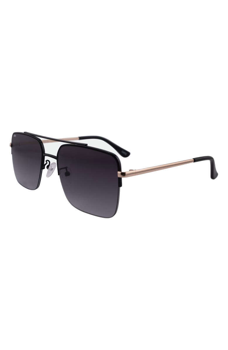OTRA EYEWEAR Portsea Navigator Sunglasses, Alternate, color, Black Gold/ Smoke Fade