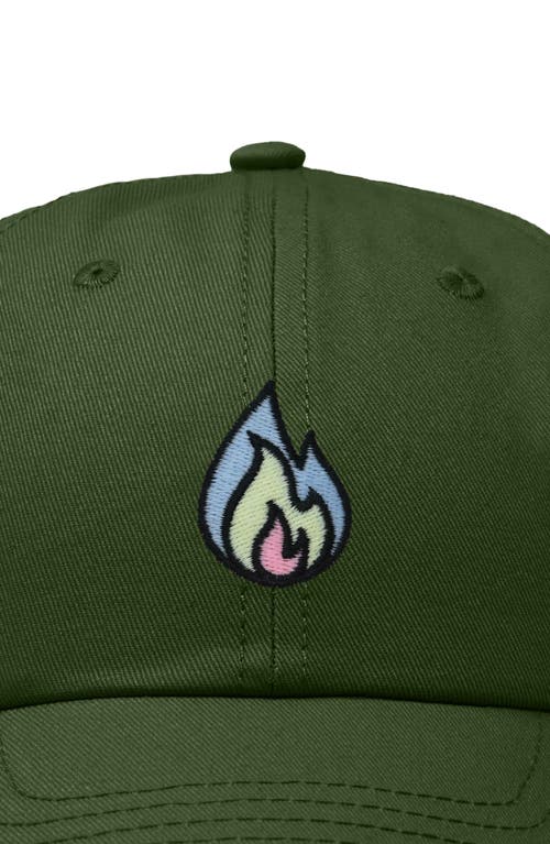 Dalix Fire Dad Hat In Olive