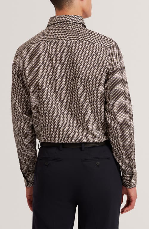 Ted Baker Agnar Print Cotton Button-up Shirt In Multi