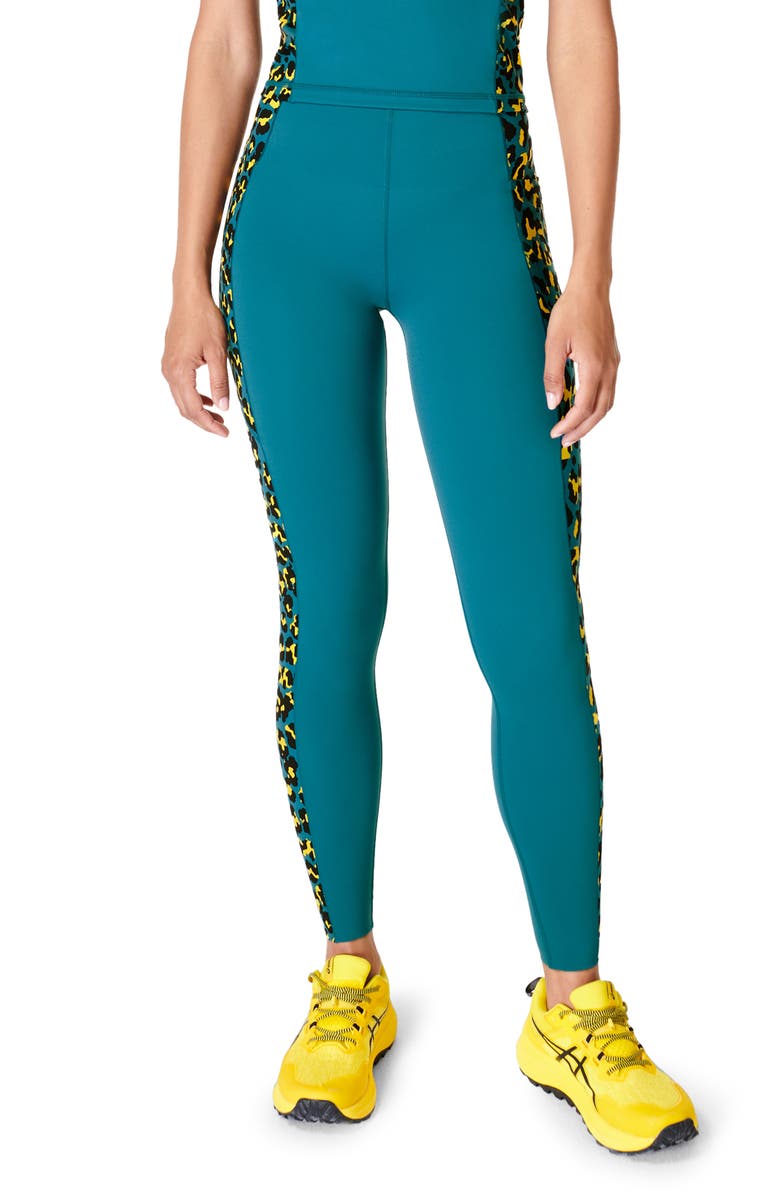 Sweaty Betty Power Leopard Panel High Waist Workout Leggings, Main, color,