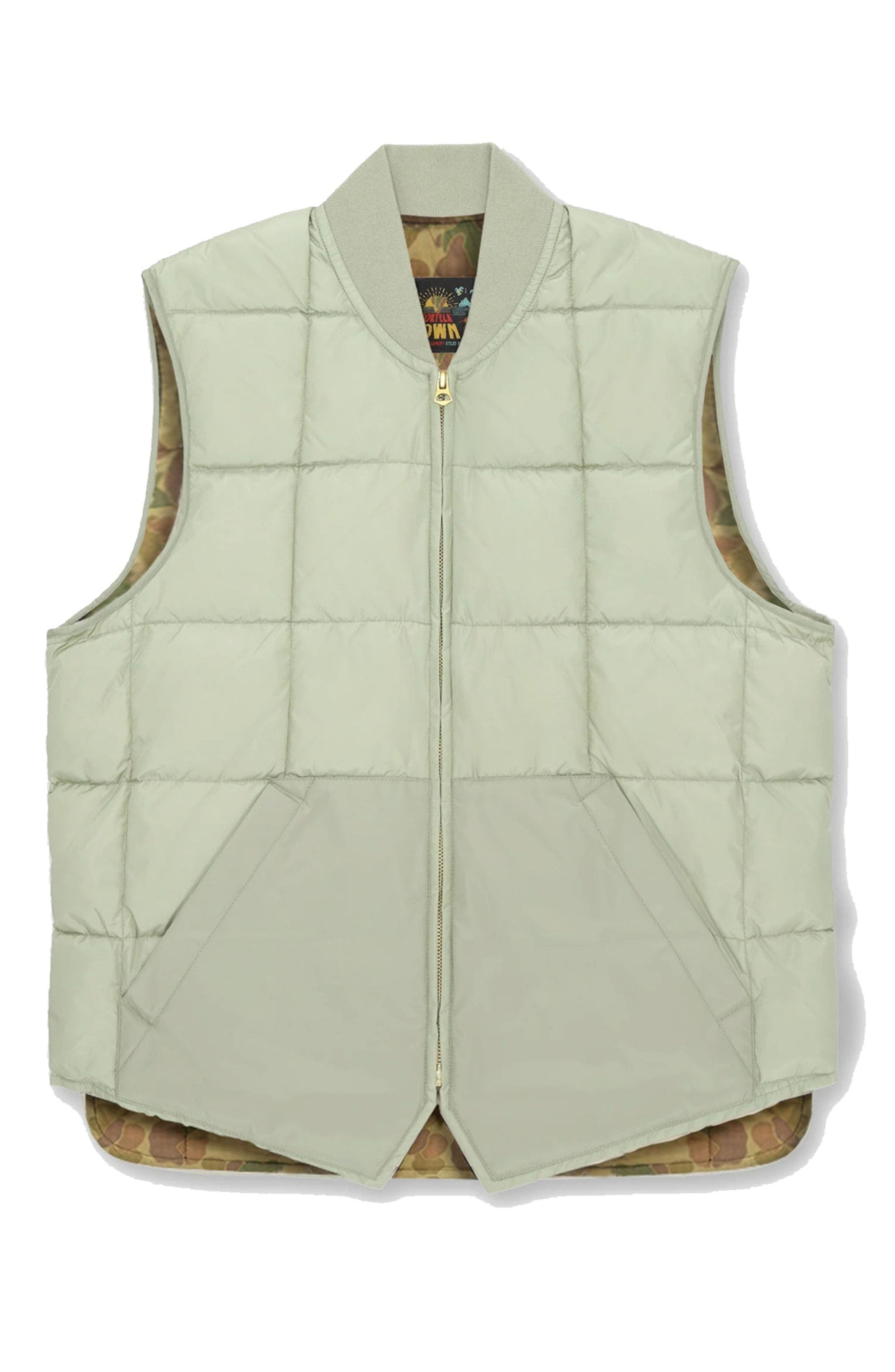 Fortela Nylon Vest2 With Camouflage Lining In Green