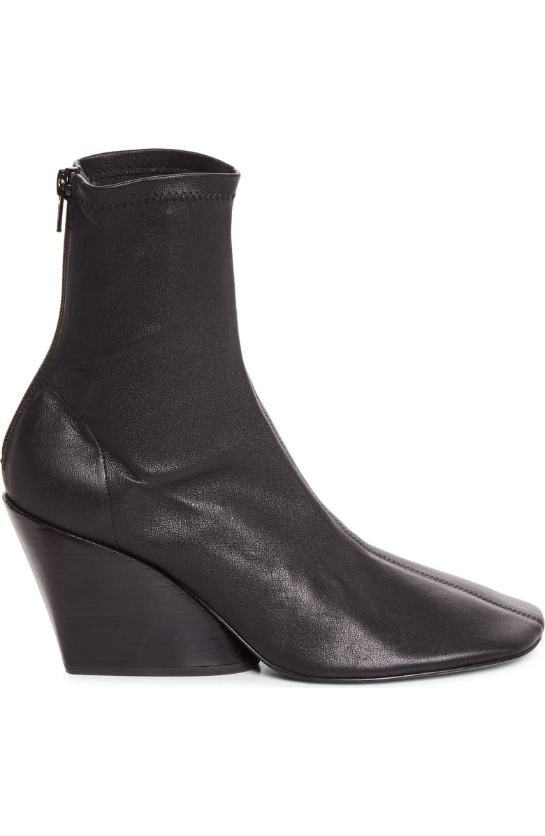 Proenza Schouler Slant Stretch Bootie, Alternate, color, Black