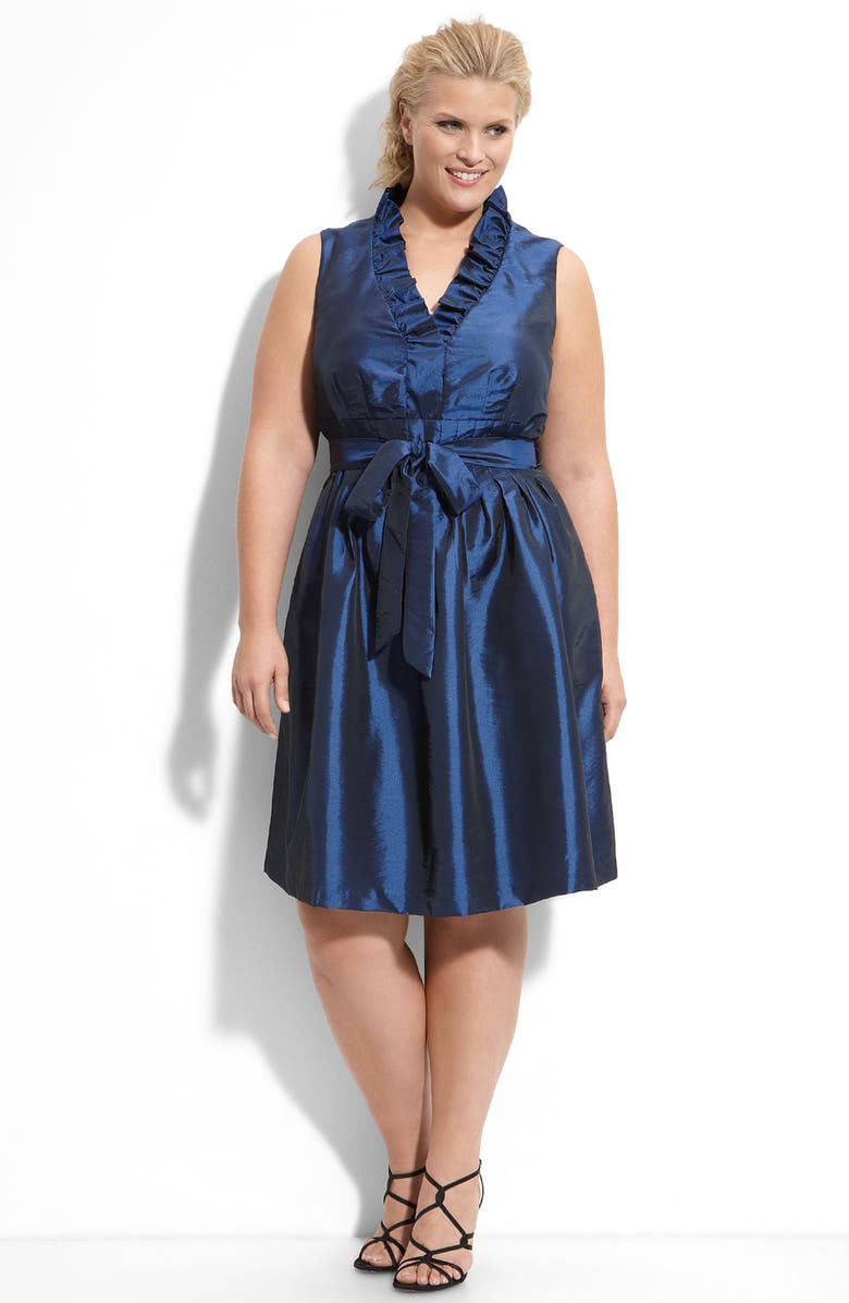 Maggy London London Times by Maggy London Ruffle Neck Dress, Main, color,