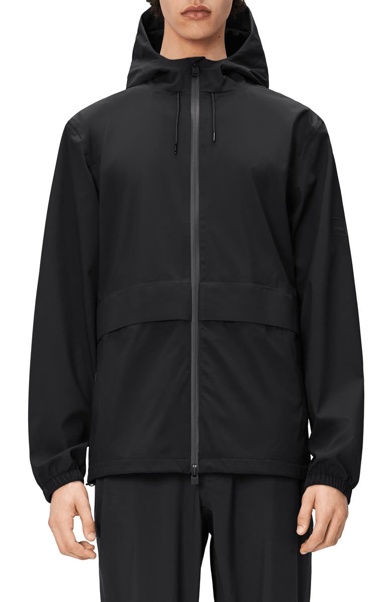 Rains Suva Waterproof Hooded Raincoat, Main, color, Black