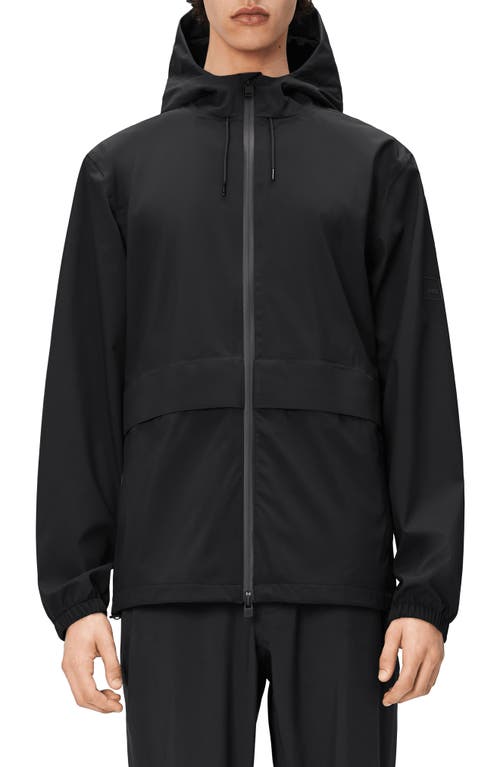 Rains Suva Waterproof Hooded Raincoat In Black