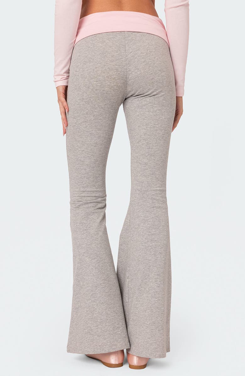 EDIKTED Molly Contrast Flare Leggings, Alternate, color, Gray-Melange