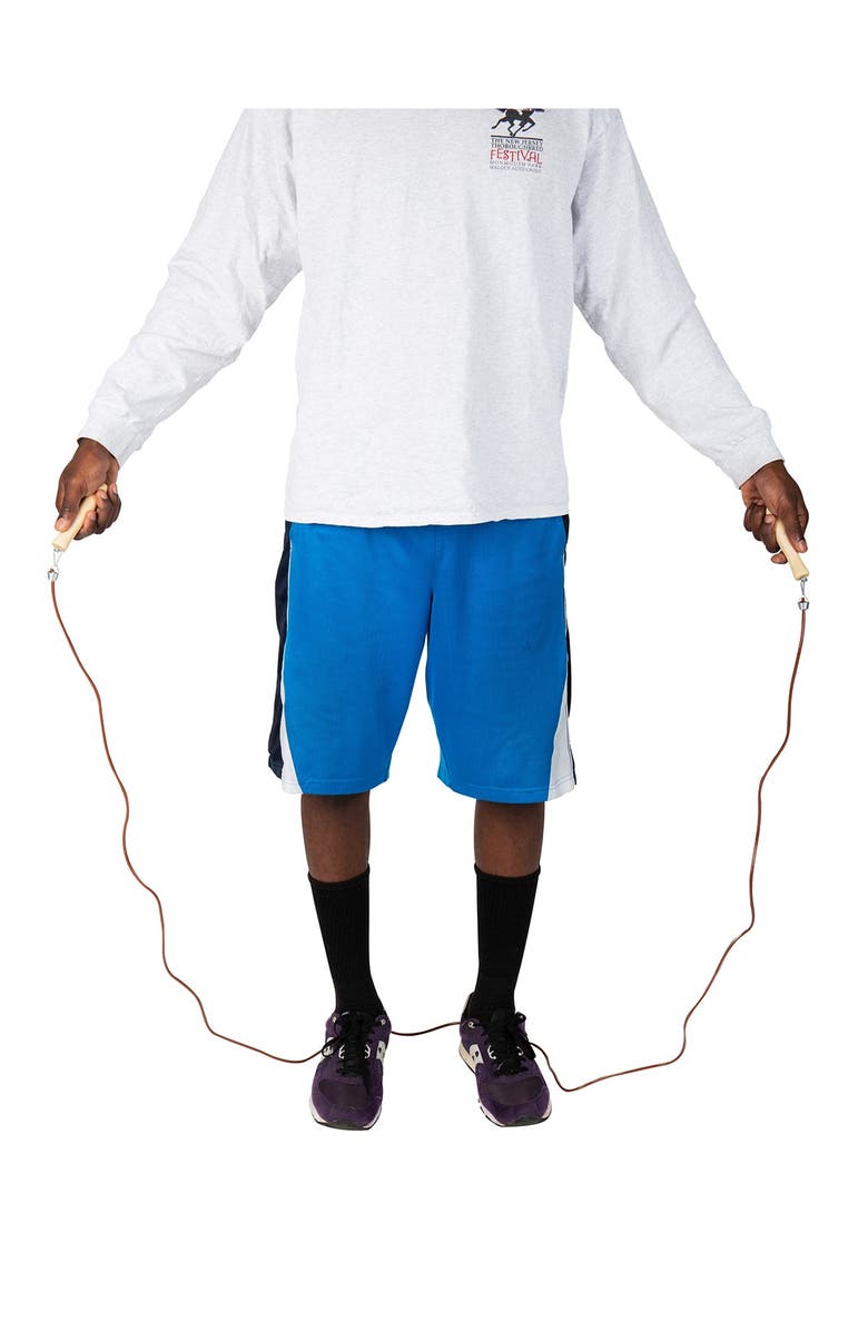 MIND READER Wood Handle Spring Loaded Tangle-Free Jump Rope, Alternate, color,