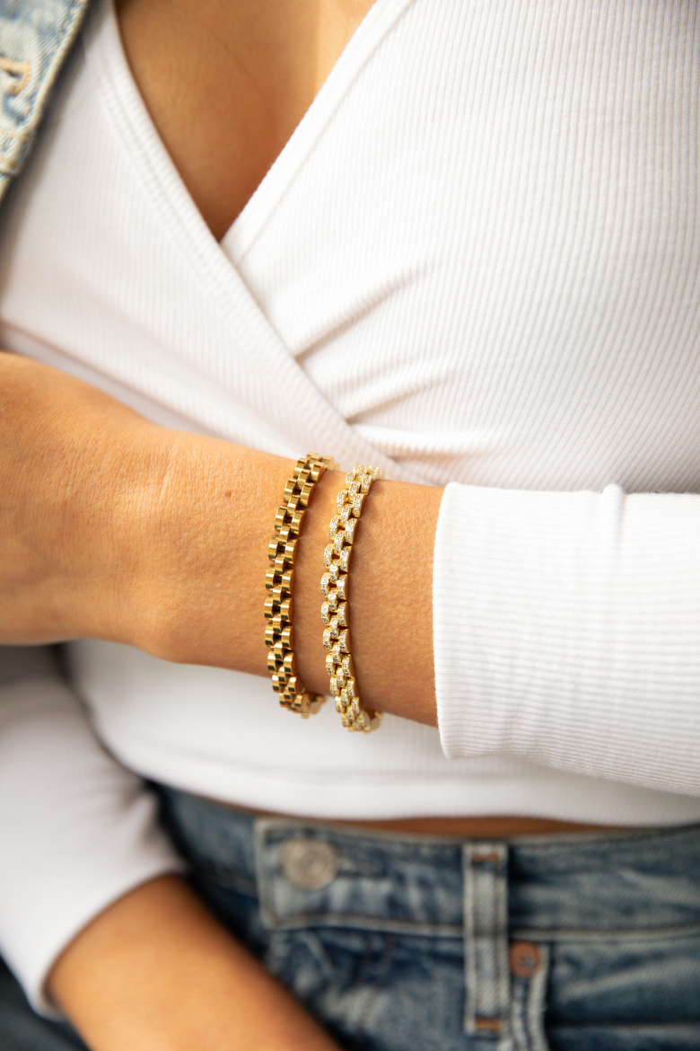 Mini Bennett Bracelet Set of 2, Alternate, color, Gold